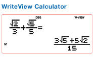 WriteView Calculator Display