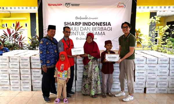 Relief supplies given out at the village office Phot