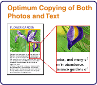 Optimum Copying of Both Photos and Text