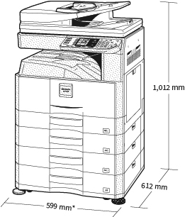 Photocopieur Multifonction Monochrome SHARP AR-7024 - Gris(AR-7024)