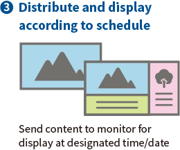 (3) Distribute and display according to schedule