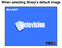 When selecting Sharp default Image