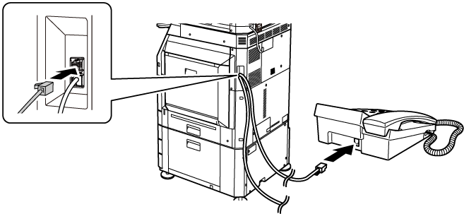 ファクス] お手持ちの電話機を接続して使用｜BP-70C65｜05-07_001